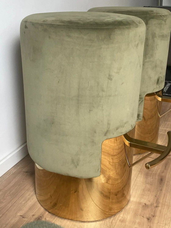 Image 1 of Designer bar stools Casa Padrino - 2 pieces