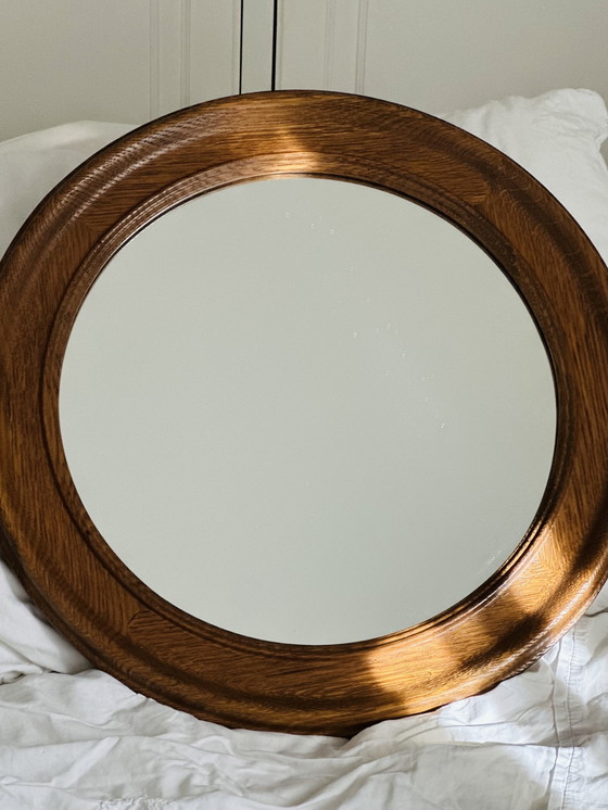 Image 1 of Lo specchio rotondo in legno vintage Knudt