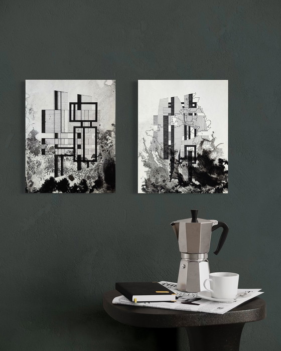 Image 1 of Eugène Eechaut (1928-2019) - inkttweeluik, 1970-1980