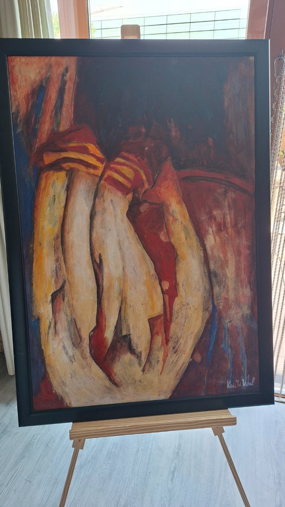 Image 1 of Kees van de Wal - Complete Series of 6 Large Abstract Paintings
