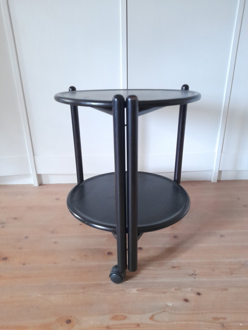 Desserte danoise pliable double plateau 1980s