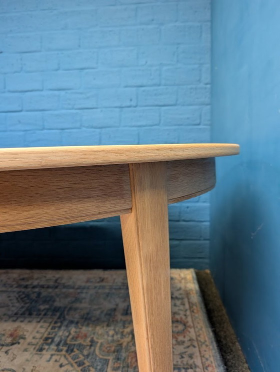 Image 1 of Vintage eiken ronde eettafel, model 55 van Omann Jun, jaren 60