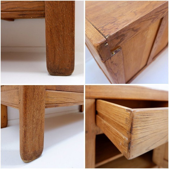 Image 1 of Credenza in stile rustico con 2 ante e 2 cassetti - anni '60