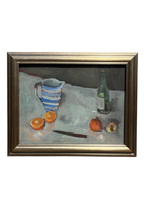Still Life Oil Painting on Board by Domenico Cantatore 1960s – schilderijen tekeningen