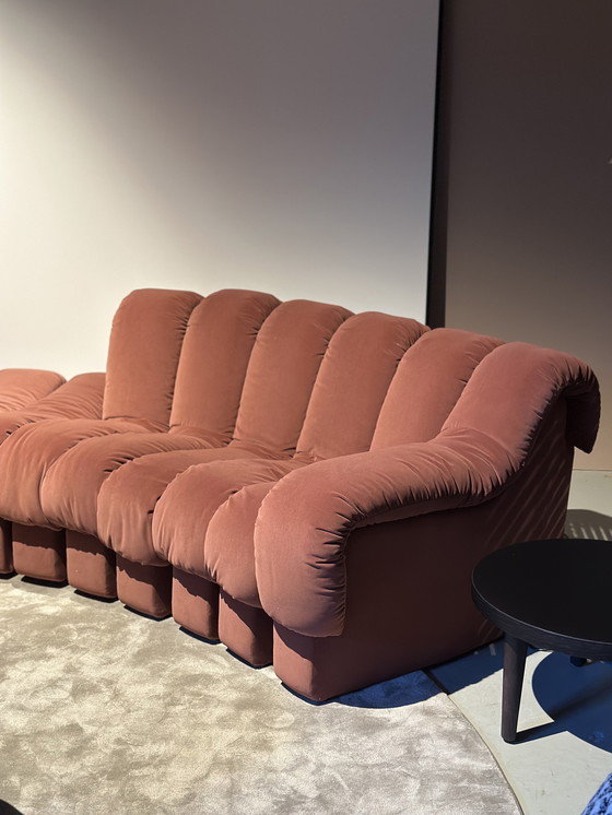 Image 1 of De Sede DS600 snake sofa 22 elements custom fabric blush
