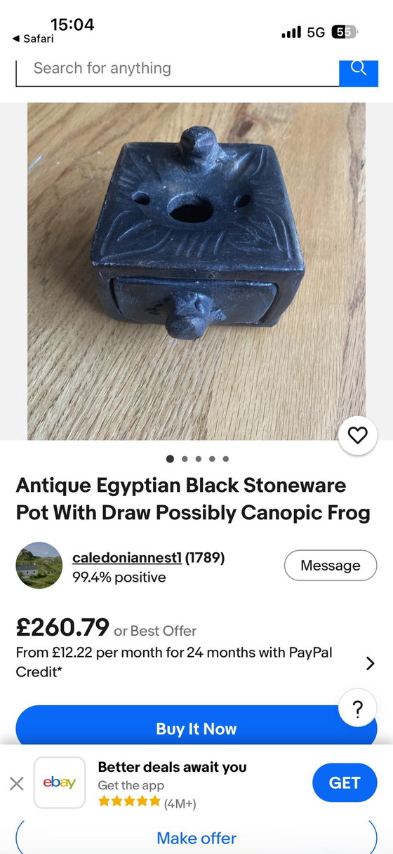 Old Ceramic Frog Box, Decorative Objects, Black (photo 7 of 7)