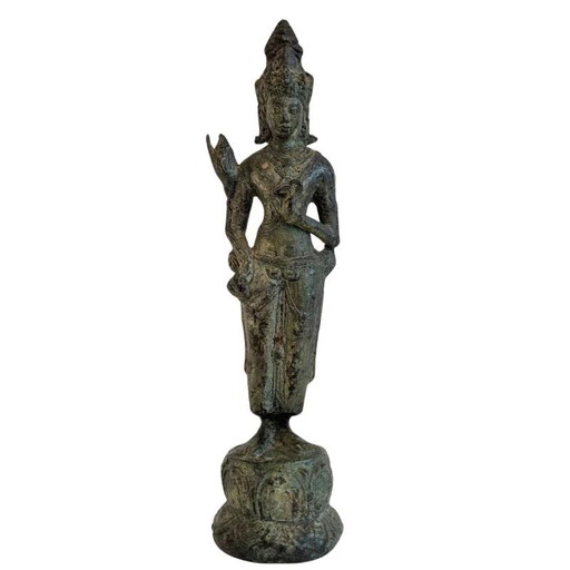 Bronze Avalokiteshvara Statue auf Lotus