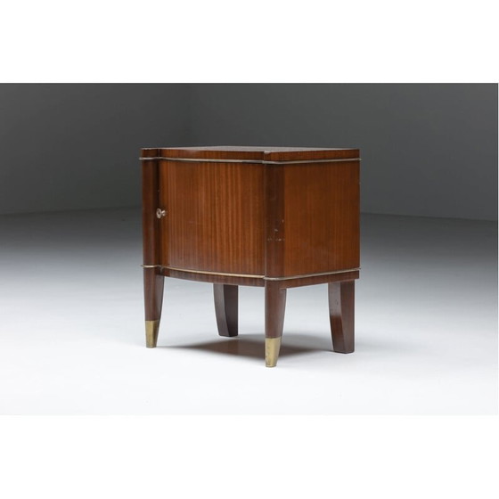 Image 1 of Vintage brown night stand by De Coene, Belgium 1960s