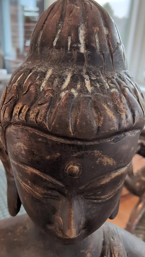 Antiker Himalaya Bronze Buddha – ca. 500 Jahre alt – Westtibetische / Mustang Tradition – Bildhauerei (photo 11 of 23)