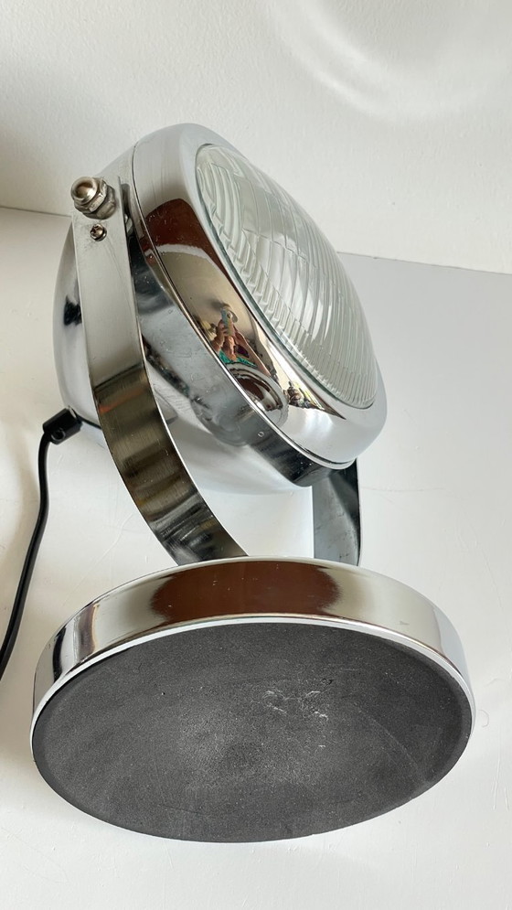 Image 1 of LAMPE Phare METAL Chromé Années 90