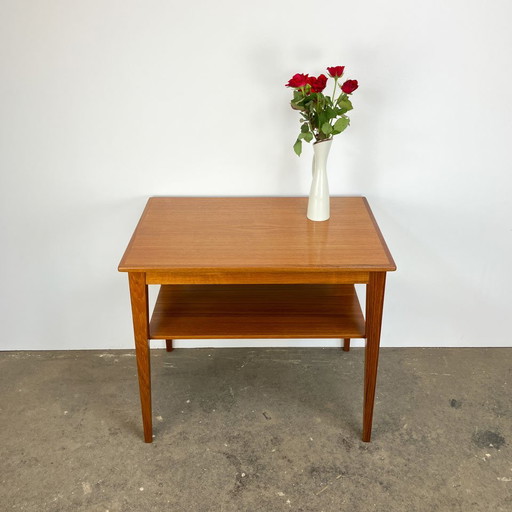 Side table with shelf from Denmark, teak, 1960s