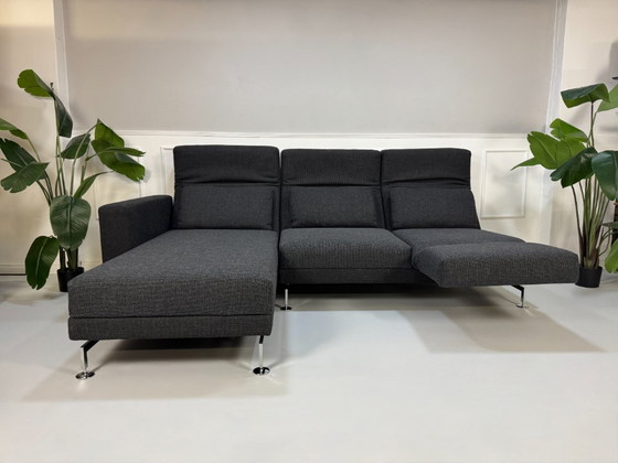 Image 1 of Brühl Moule divano ad angolo divano di design in tessuto divano letto grigio