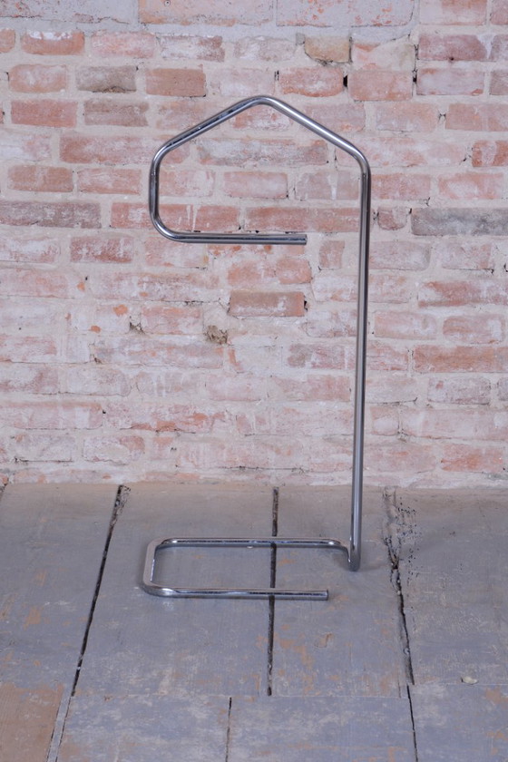 Restored Bauhaus Clothes Valet, Chrome-Plated Steel, Czech, 1930s – Coat racks, Metal, polished steel (photo 7 of 8)