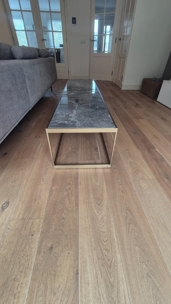 Image 1 of Eichholtz - salontafel 'La Quinta' - Grijs Marmer blad