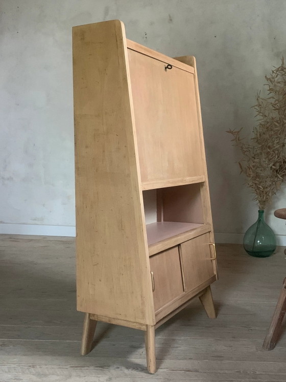 Vintage piramidevormig secretair bureau bibliotheek – Wood (photo 11 of 13)