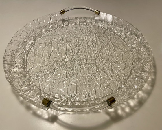 Image 1 of Tableta italiana de plexiglás en Eisglas Optik con detalles Messing