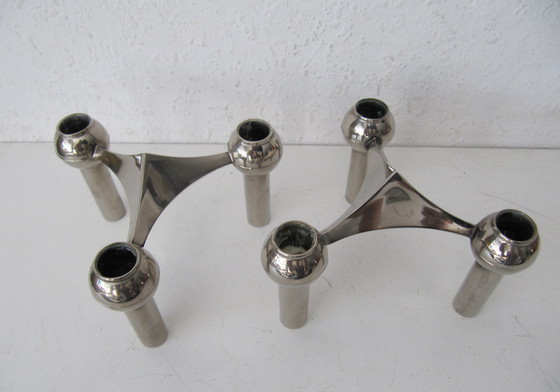 Image 1 of 2x Kerzenleuchter S22 Nagel Werner Stoff