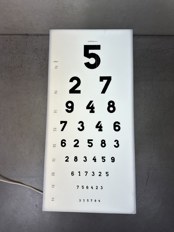 Image 1 of Lampe murale vintage pour test de lecture (cabinet d'ophtalmologie)