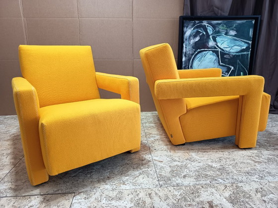 Image 1 of CASSINA 2x Poltrona 637 Utrecht 2024 (NUOVO, mai usato) in lana gialla KVDRAT € 6.600