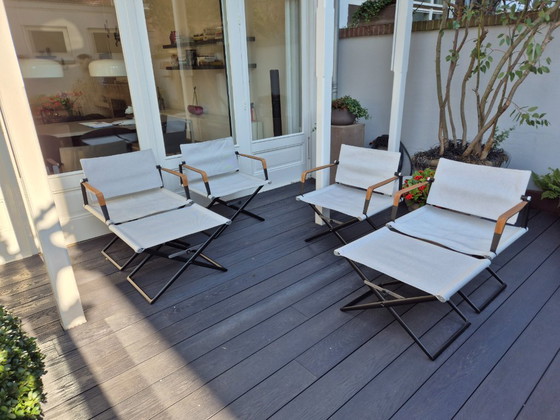 Image 1 of 4X Dedon Seax Stoelen en 2X Voetenbankjes, incl. kussens en beschermhoezen