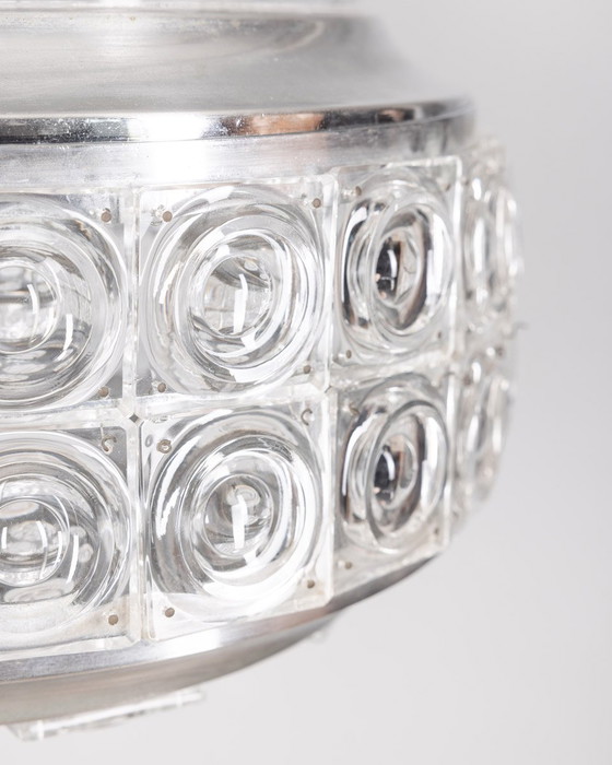 Image 1 of Vintage 60s kristallen kroonluchter gedecoreerd ontwerp Kinkeldey