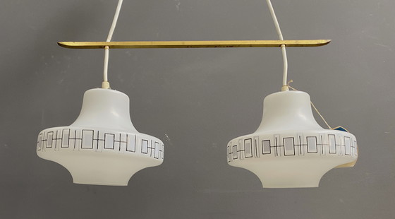 Image 1 of Lampada a sospensione in vetro doppio anni '60