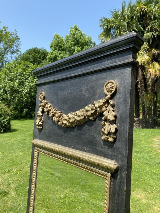 Image 1 of Houten trumeau spiegel in Lodewijk XVI stijl - 19e eeuw