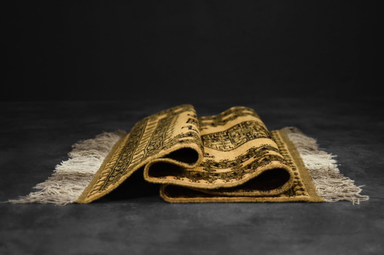 Image 1 of Handgewebter orientalischer afghanischer Gold-Ersari-Teppich, 1930er Jahre