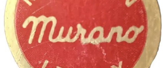 Vintage Murano Glazen Schaal – Organische Vrije Vorm – Gedeeltelijk Origineel Label – Tafelaccessoires (photo 5 of 5)