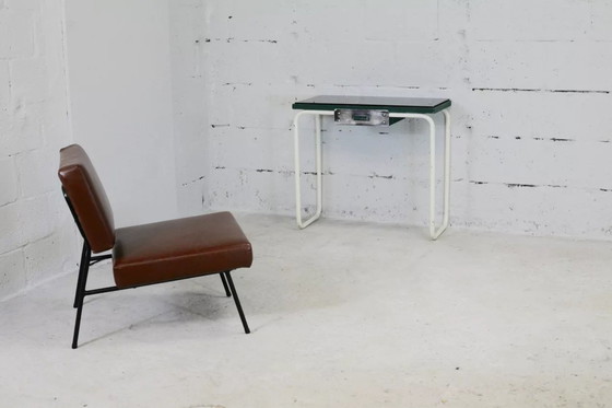 Image 1 of Konsole Stahlrohrplatte Glasplatte Schwarz