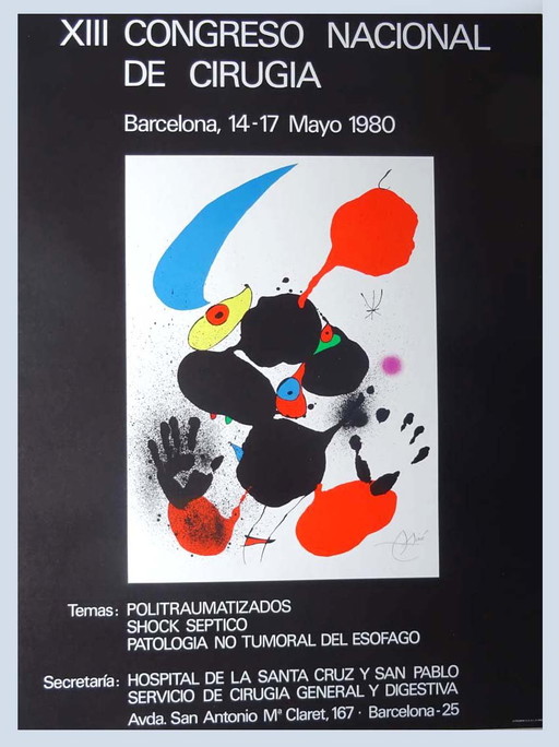 Joan Miro -Congreso Nacional De Curcia 1980 -Offsetlitho