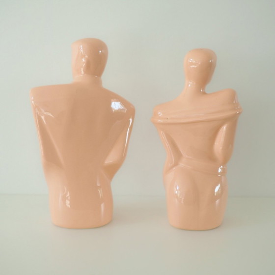 Image 1 of 1980S Lindsey B. Art Deco Revival Rick & Rachel Set