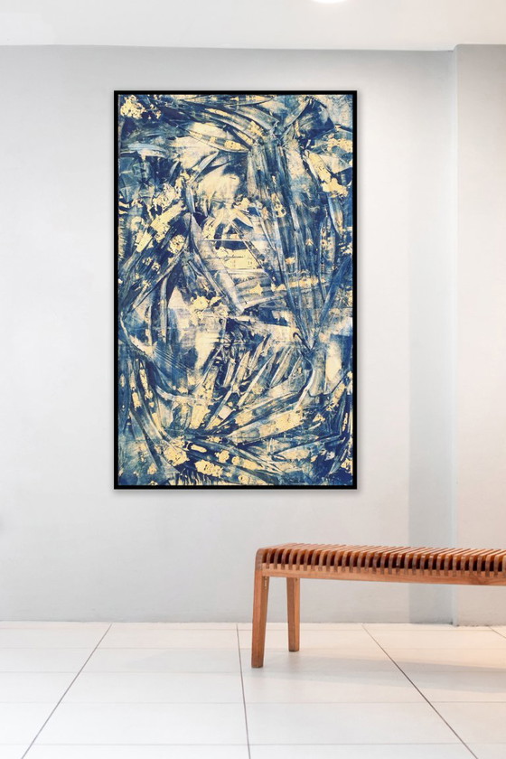 Jürgen Angeler - Blue Golden Seahorse – Paintings & Drawings, Canvas (photo 4 of 30)