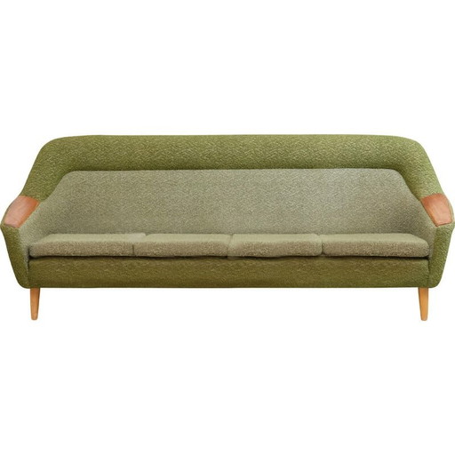 Canapé vintage norvégien en boucle olive, 1970