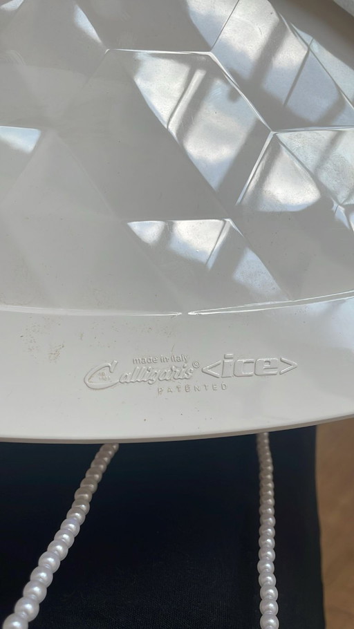 2 x CALLIGARIS Design Stoelen "ICE" - WIT- Italiaans Design - Set