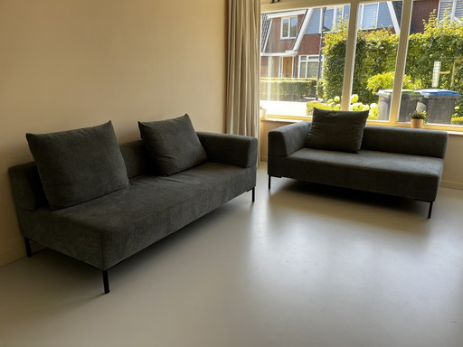 Diseño Freistil Rolf Benz 187 Sofás modulares / Juego de sofás lounge - Gris – modulaire banken, Metal, Textile
