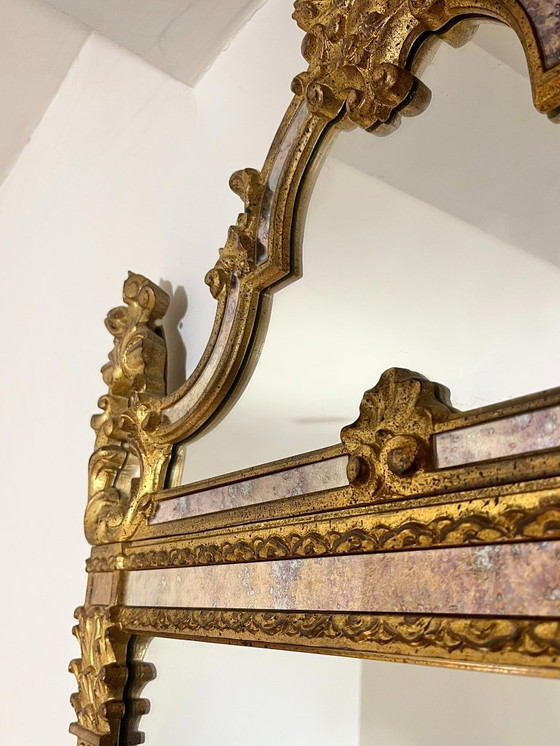 Image 1 of Weelderige kasteelspiegel met ornamenten 125x65cm