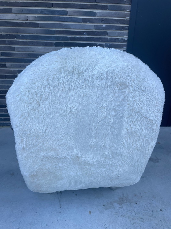 Silla mullida con detalles cromados., Sillones, Otro, Cromo, Crema (foto 4 de 8)