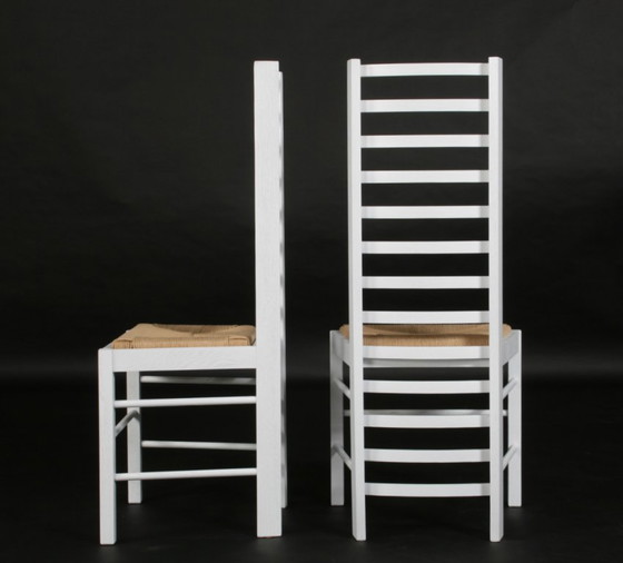 2 Sedie, Riproduzione, Ladderback Chair, Charles Rennie Mackintosh, Nuovo – Poltrone, Wood, Textile (photo 3 of 5)