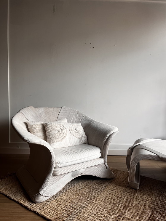 Image 1 of Betty Cobonpue Scultura sillón de ratán años 80