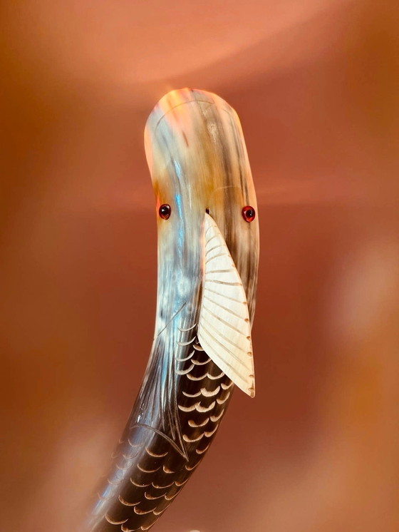 Image 1 of Lampada francese d'epoca a corno di pesce