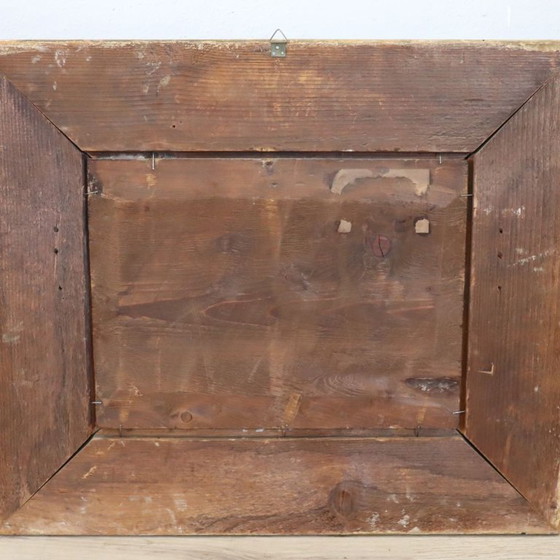 Image 1 of Olieverfschilderij op paneel, Landschap met begroeiing, gesigneerd V. Bussolino, Italië, 19e eeuw.