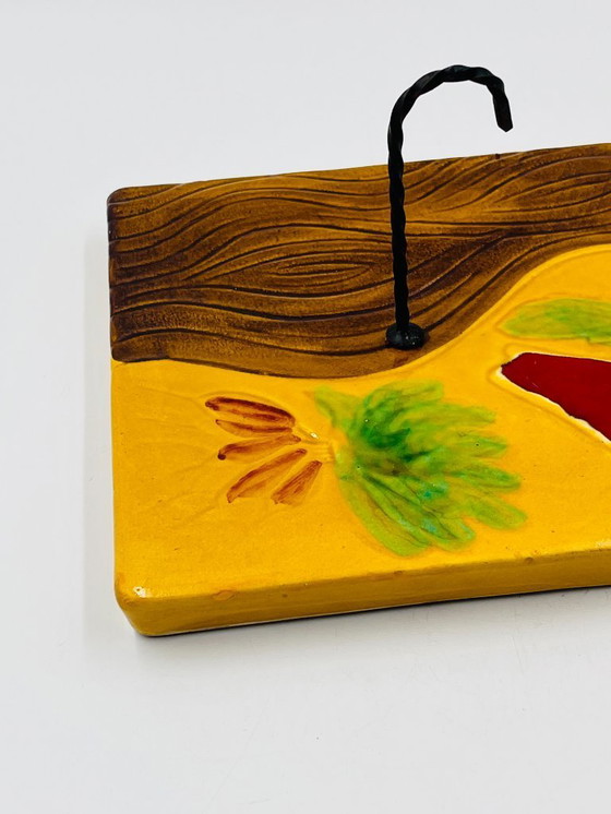 Image 1 of Plateau à fromages carré avec couteau Vallauris