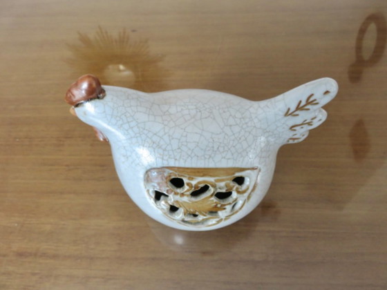 Crackle and openwork ceramic hen, 80s – Decorative Objects (photo 6 of 7)