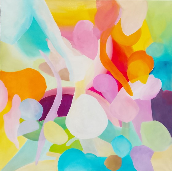 Acrylic painting #Homeberry 100x100cm – joart, Paintings & Drawings, Canvas (photo 6 of 15)