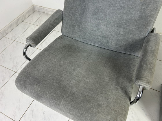 Image 1 of Fauteuil pivotant vintage Gelderland avec ottoman par Jan des Bouvrie