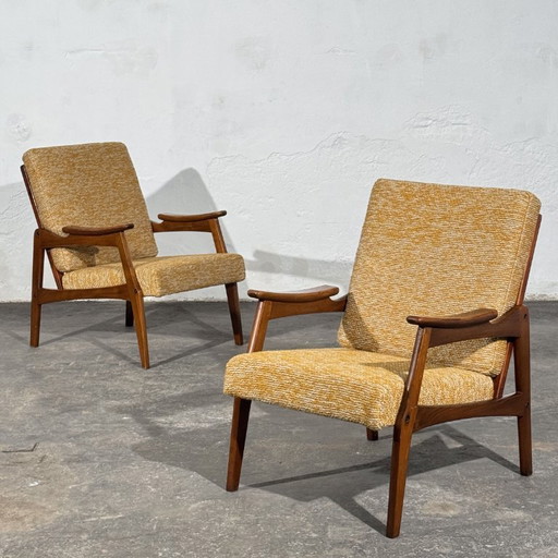Paire de Fauteuils roumains style "Centa", années 1960