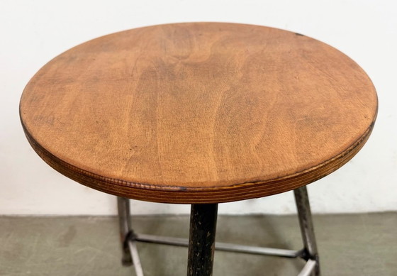 Image 1 of Sgabello da officina industriale nero, anni '60