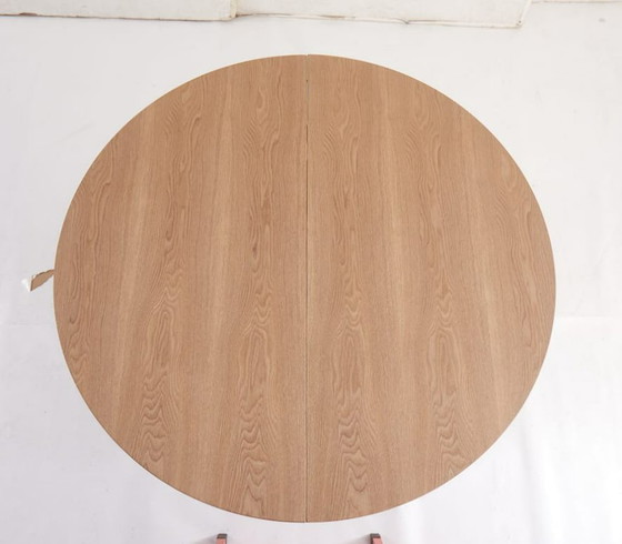 Image 1 of Tavolo da pranzo allungabile Lilliputian in rovere naturale 120/160 x 75 cm – Gambe in metallo nero