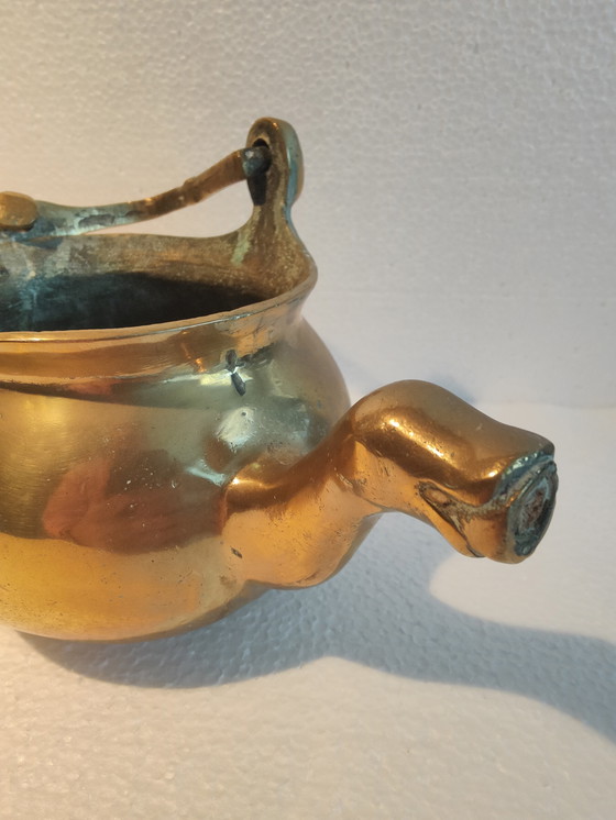 Image 1 of Bronze medieval washbasin, 15th/16th century museum piece